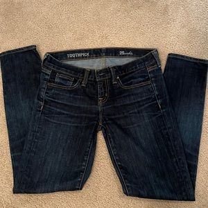 JCREW SIZE 25 TOOTHPICK ANKLE JEANS!
